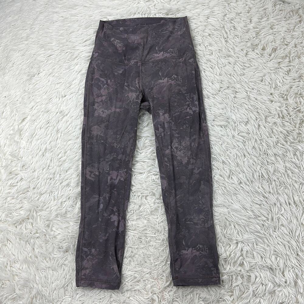 Lululemon Align Crop *21" Rejuvenate Dark Chrome Multi